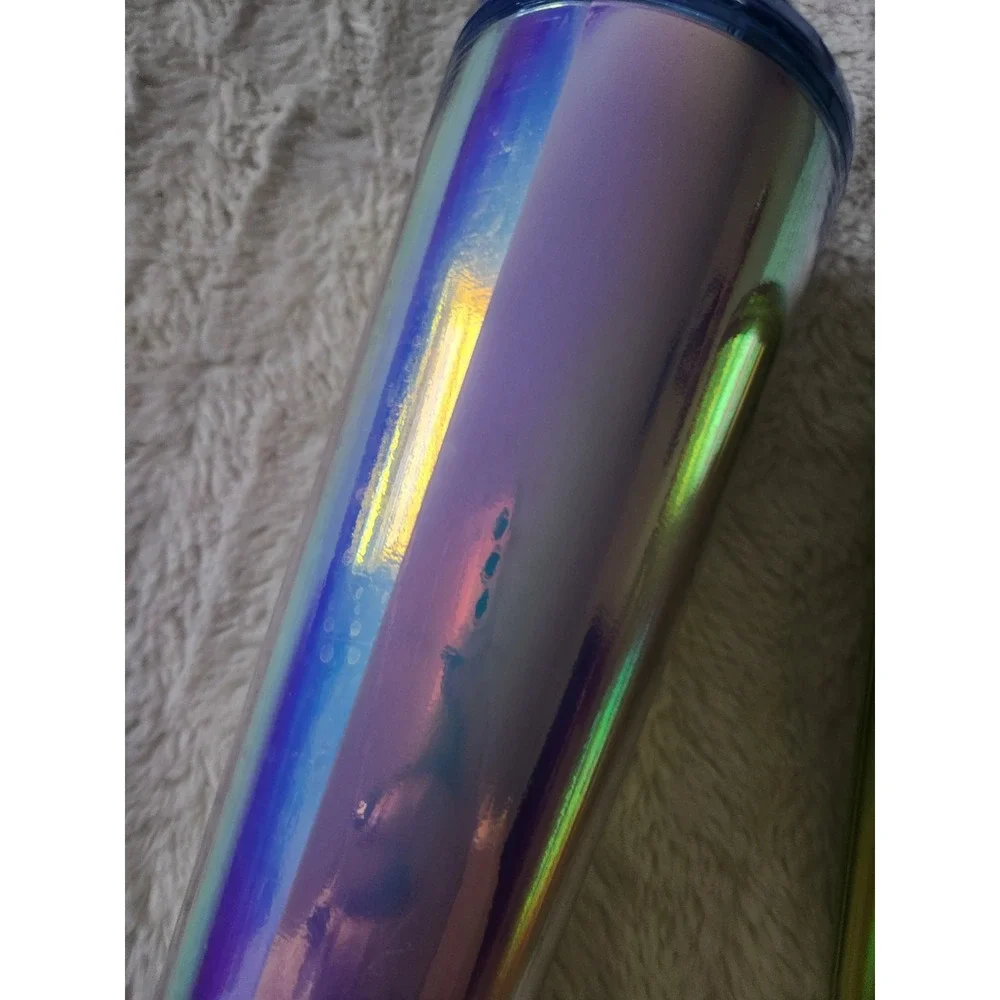 Starbucks Iridescent‎ Hologram Dome And Lime Green Dome Venti 24 Fl Oz Cold Cup